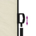 vidaXL Auvent latéral rétractable crème 120x600 cm