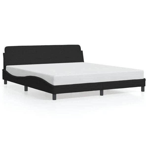 vidaXL Cadre de lit sans matelas noir 180x200 cm velours