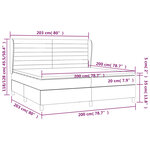 vidaXL Sommier à lattes de lit et matelas Gris clair 200x200cm Velours