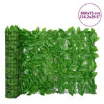 vidaXL Brise-vue de balcon avec feuilles vert 600x75 cm