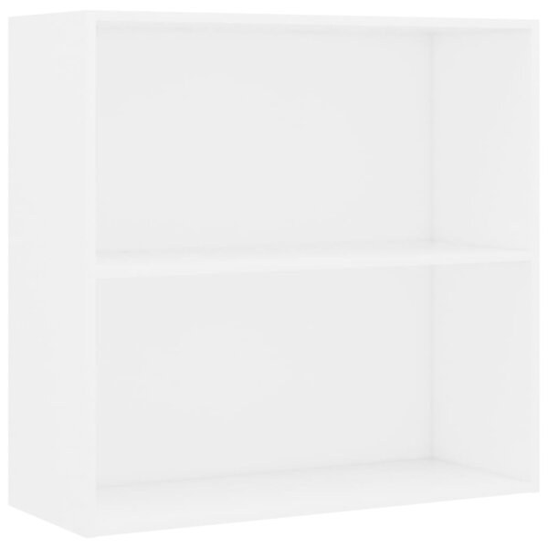 Vidaxl bibliothèque à 2 niveaux blanc 80x30x76 5 cm aggloméré