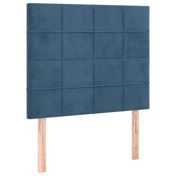 vidaXL Têtes de lit 2 Pièces Bleu foncé 90x5x78/88 cm Velours