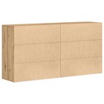 vidaXL Buffets 2 Pièces Chêne Artisan 79x38x80 cm Bois d'ingénierie