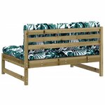 vidaXL Canapé central 120x80 cm bois de pin imprégné