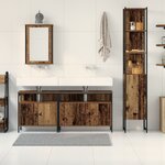 vidaXL Meuble de salle de bain avec lavabo intégré en bois vieux en bois d'ingénierie