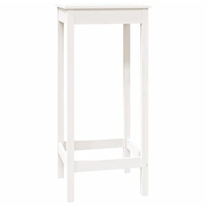 vidaXL Table de bar blanc 50x50x110 cm bois massif de pin