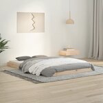 vidaXL Cadre de lit 120x190 cm petit double bois massif de pin