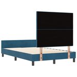 Cadre de lit vidaXL Bleu foncé 120x200 cm Velours