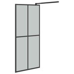 vidaXL Écran de douche 80x195 cm Verre trempé foncé