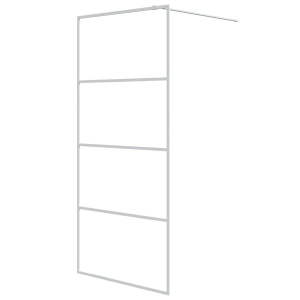 vidaXL Paroi de douche Blanc 90x195 cm Verre ESG transparent