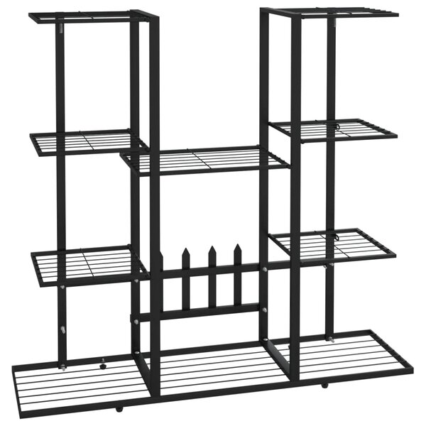 vidaXL Support à plantes 94 5x25x89 cm Noir Fer