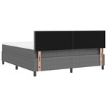 vidaXL Lit à ressorts avec matelas gris Super King Tissu côtelé