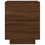 vidaXL Armoire de chevet et lumières LED chêne marron bois ingénierie