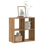 vidaXL Bibliothèque chêne artisanal 68 5x32x68 5 cm bois d'ingénierie