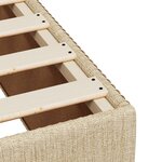 vidaXL Sommier à lattes de lit avec matelas Crème 180x200 cm Tissu