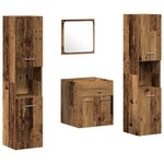 vidaXL Ensemble de meubles de salle de bain 4 pièces - Bois vieux en bois d'ingénierie