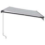 vidaXL Auvent manuel rétractable avec LED anthracite blanc 350x250 cm