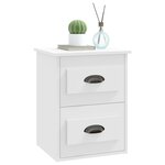 vidaXL Table de chevet murale blanc 41 5x36x53 cm