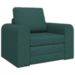 vidaXL Canapé Lit au Sol 2-en-1 Vert Foncé 98x71x83 cm Tissu