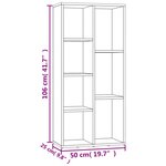 vidaXL Bibliothèque Chêne Sonoma 50x25x106 cm Bois d’ingénierie