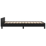 vidaXL Cadre de lit avec tête de lit sans matelas noir 90x200 cm