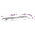 vidaXL Matelas en mousse blanc 80x200 cm 7 zones dureté 20 ILD