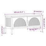 vidaXL Meuble TV noir 105x35x50 cm verre et acier