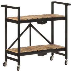 vidaXL Chariot de cuisine 87x36x81 cm Bois massif de manguier