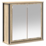 Ensemble de meubles de salle de bain 5 pièces en chêne Sonoma  en bois d'ingénierie