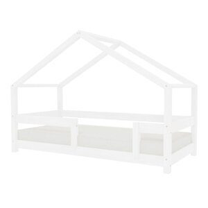 Lit cabane enfant LUCKY 90 x 190 blanc
