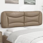 vidaXL Coussin de tête de lit cappuccino 160 cm similicuir