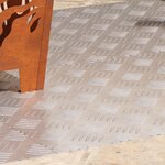 vidaXL Plaques en alu rayées  4 Pièces  antidérapantes  90x50 cm