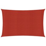 vidaXL Voile d'ombrage 160 g/m² Rouge 6x7 m PEHD