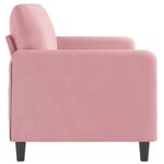 vidaXL Canapé à 3 places Rose 180 cm Velours