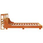 vidaXL Cadre de lit sans matelas cire marron 140x190cm bois pin massif