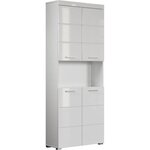 Colonne double AMANDA - 4 portes + 1 niche - 73 x 31 x 190 cm - Blanc