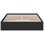 vidaXL Cadre de lit avec tiroirs sans matelas noir 120x190 cm