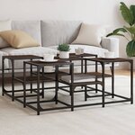 vidaXL Table basse chêne marron 91x91x40 cm bois d'ingénierie