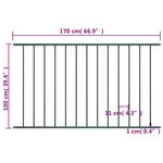 vidaXL Panneau de clôture Acier enduit de poudre 1 7x1 m Anthracite