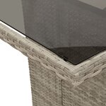 vidaXL Ensemble à manger de jardin et coussins 9 Pièces gris clair rotin
