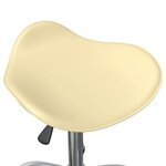 Chaise fauteuil siège de bureau informatique étude similicuir crème 02_0024001
