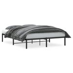 vidaXL Cadre de lit métal noir 150x200 cm