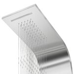 vidaXL Système de panneau de douche acier inoxydable incurvé