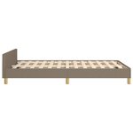 vidaXL Cadre de lit avec tête de lit Taupe 120x200 cm Tissu