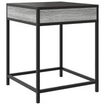 vidaXL Table basse avec LED Infinity sonoma gris 40x40x51 cm