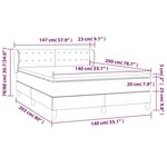 vidaXL Sommier à lattes de lit avec matelas Crème 140x200 cm Tissu