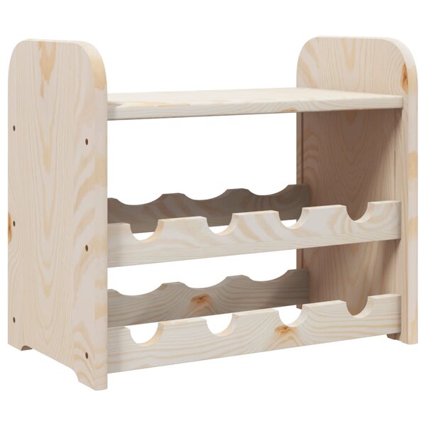 vidaXL Casier à vin avec panneau supérieur 43x25x37 cm bois pin massif