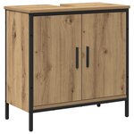 vidaXL Ensemble de meubles de salle de bain 2 pièces en chêne artisanal en bois d'ingénierie