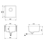 vidaXL Évier de cuisine Granit Seul lavabo Blanc