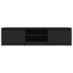 vidaXL Meuble TV Noir 140x40x35 5 cm Bois d'ingénierie